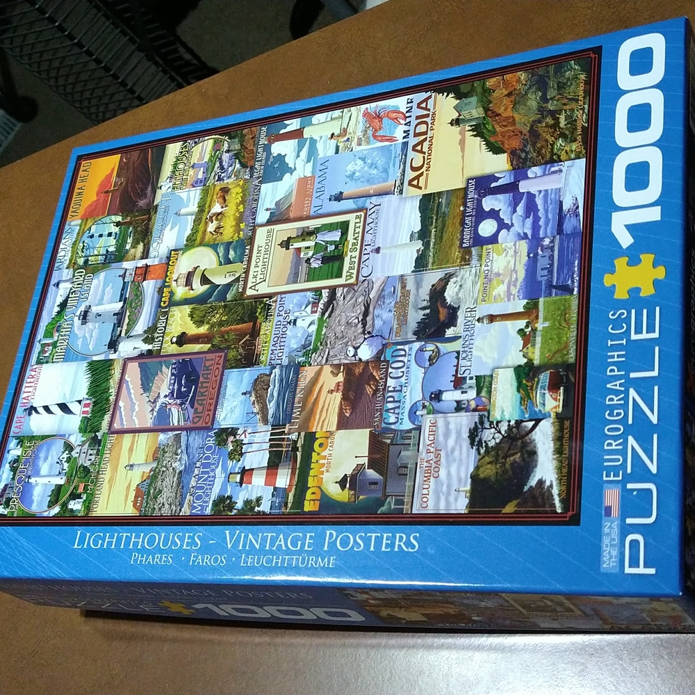 Euro graphics Puzzle, Lighthouses Vintage Posters 1000 pieces